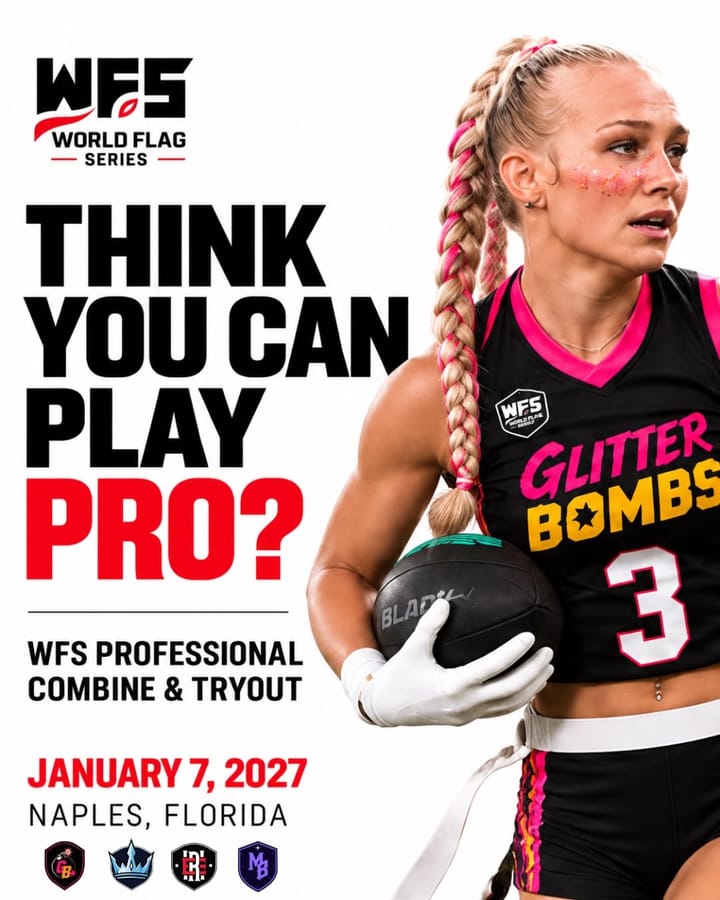 WFS Professional Flag Football Combine & Tryout poster