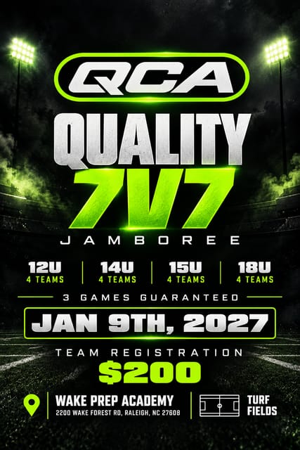 Quality 7v7 Jamboree poster
